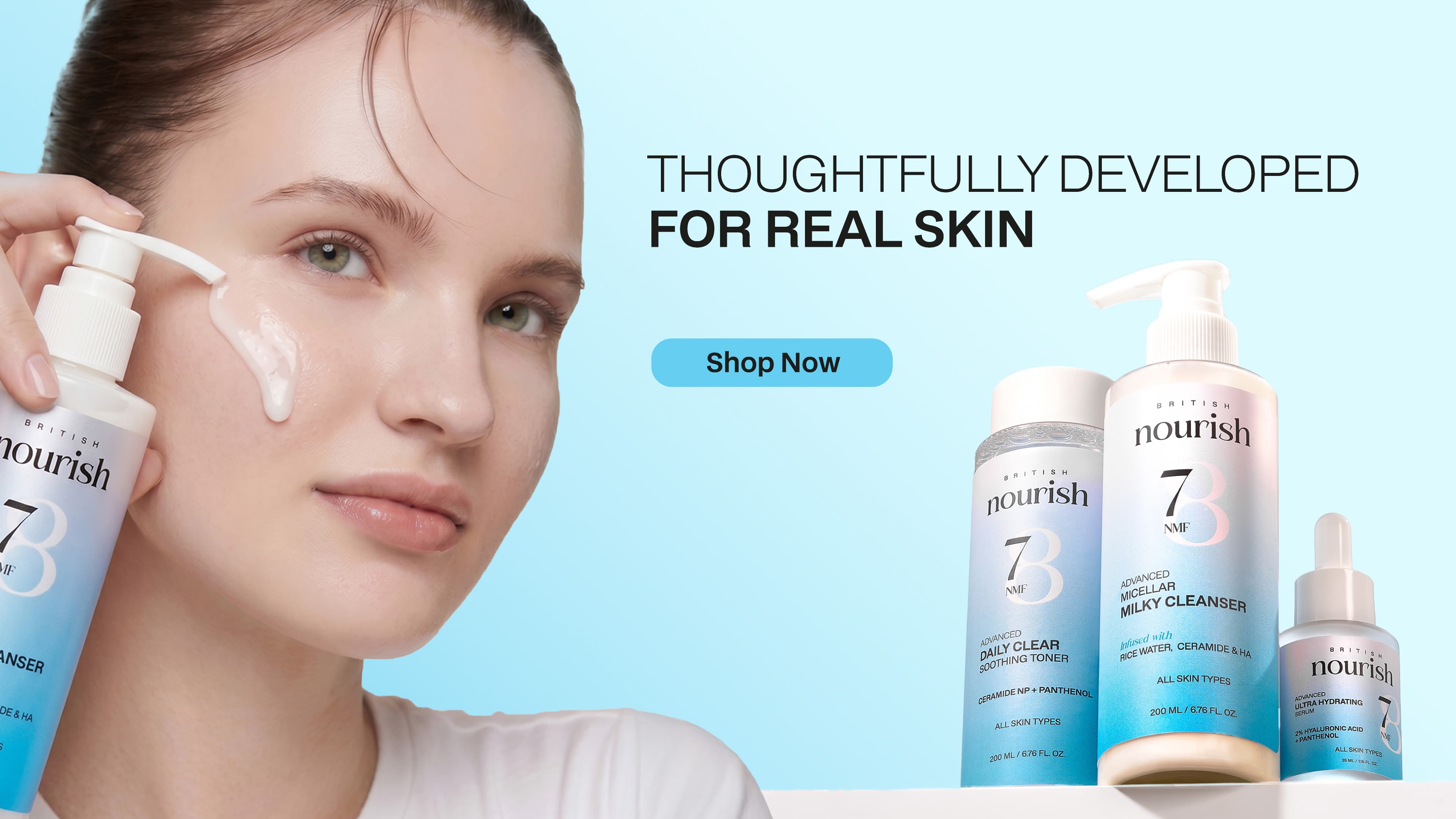 Nourish skincare — thoughtfully developed for real skin